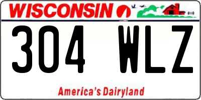 WI license plate 304WLZ