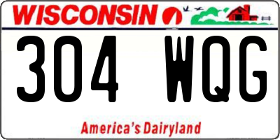 WI license plate 304WQG