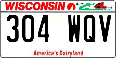 WI license plate 304WQV