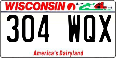 WI license plate 304WQX