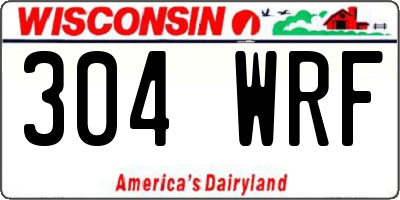 WI license plate 304WRF