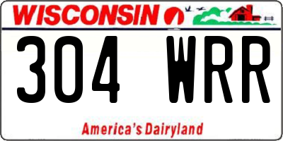 WI license plate 304WRR