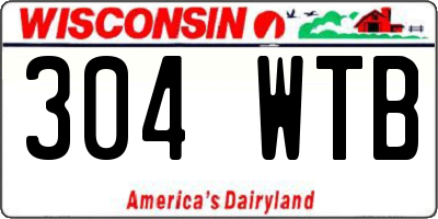 WI license plate 304WTB