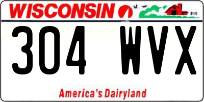 WI license plate 304WVX