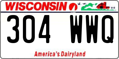 WI license plate 304WWQ