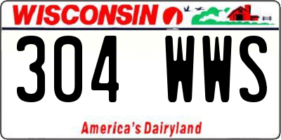 WI license plate 304WWS