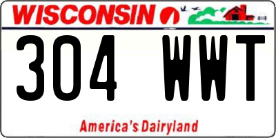 WI license plate 304WWT