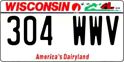 WI license plate 304WWV