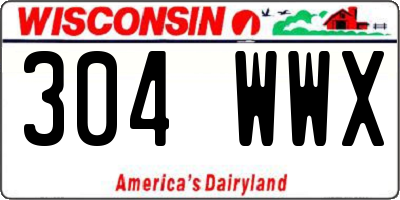 WI license plate 304WWX