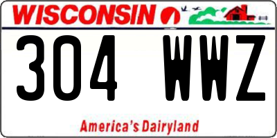 WI license plate 304WWZ