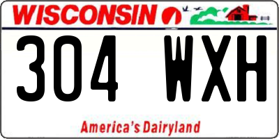 WI license plate 304WXH