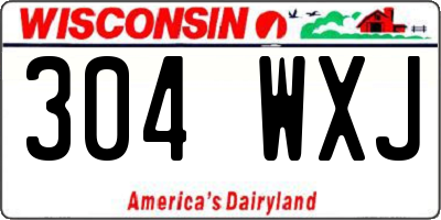WI license plate 304WXJ
