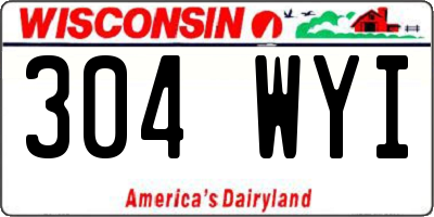 WI license plate 304WYI