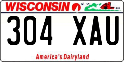 WI license plate 304XAU