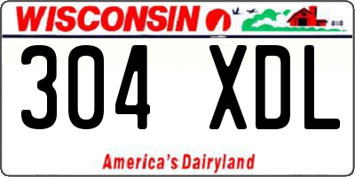WI license plate 304XDL