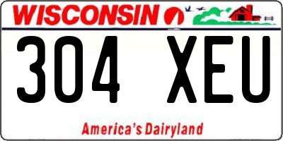 WI license plate 304XEU