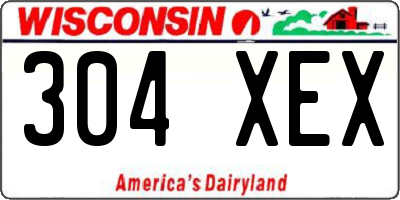 WI license plate 304XEX