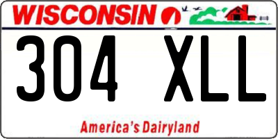 WI license plate 304XLL