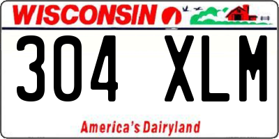 WI license plate 304XLM