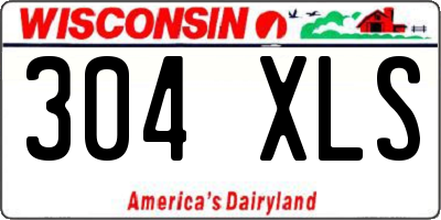 WI license plate 304XLS