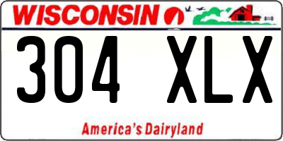 WI license plate 304XLX