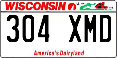 WI license plate 304XMD
