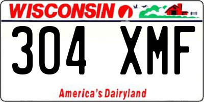 WI license plate 304XMF