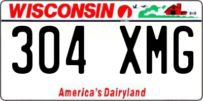 WI license plate 304XMG