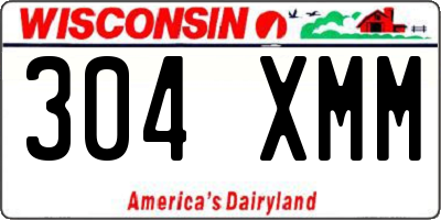WI license plate 304XMM