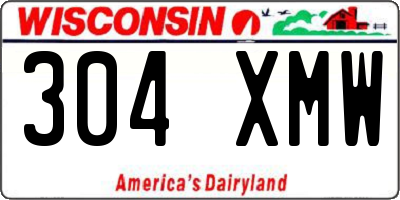 WI license plate 304XMW