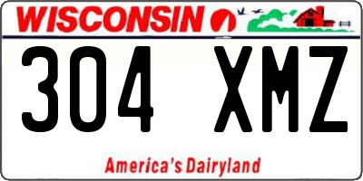WI license plate 304XMZ