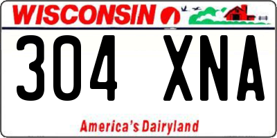 WI license plate 304XNA