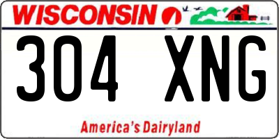 WI license plate 304XNG