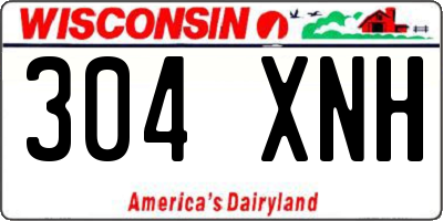 WI license plate 304XNH