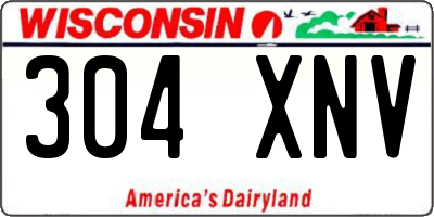 WI license plate 304XNV