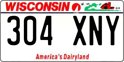 WI license plate 304XNY