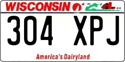 WI license plate 304XPJ