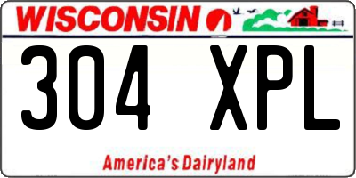 WI license plate 304XPL
