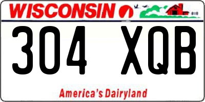 WI license plate 304XQB