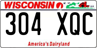 WI license plate 304XQC
