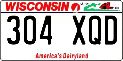 WI license plate 304XQD