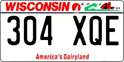 WI license plate 304XQE
