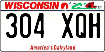 WI license plate 304XQH