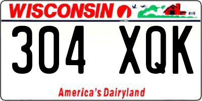 WI license plate 304XQK