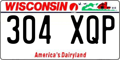 WI license plate 304XQP