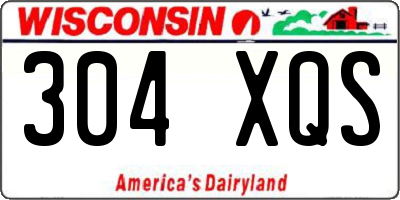 WI license plate 304XQS
