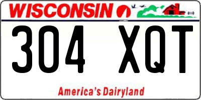 WI license plate 304XQT