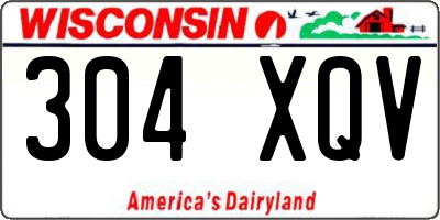 WI license plate 304XQV