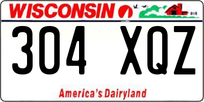 WI license plate 304XQZ