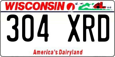WI license plate 304XRD
